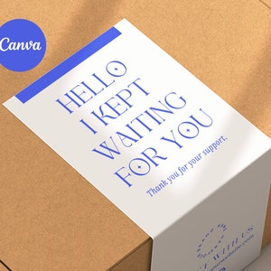 Gepersonaliseerde dooszegel stickersjabloon canva | Etiket pakketdoos | Verpakking bestellen Bedanklabel | Ontwerp met kraftdoosafdichting