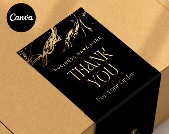 Bearbeitbare Box-Label-Vorlage Canva | Verpackungsetikettendesign bestellen | Druckbare Versandetiketten | Mailerbox Siegel Sticker | Geschenkschachtel
