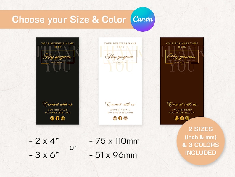 Box Label Template Canva Order Packaging Seal Editable Etsy