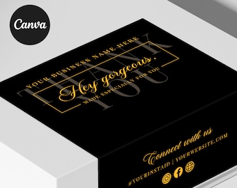 Box Versandaufkleber Vorlage Canva | Verpackung Sticker | Box Siegel Etikettenvorlage | Versandbox Siegel-Design | Bearbeitbare breite Box-Etikette