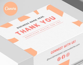 Rosa Box Label Vorlage Canva | Groovy Order Verpackungslabel | Bearbeitbares, druckbares Paket Danke Aufkleber | Versandkarton Siegeldesign