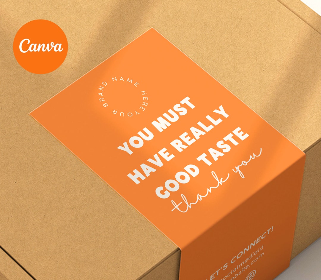 Packaging Box Label Template Canva Shipping Label Printable Order