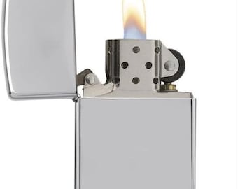 Personalized Lighter Gift, Custom Engraved Zippo Lighter, Groomsmen Gift, Wedding Gift for Him, Chrome Lighter, High Polish Chrome Zippo