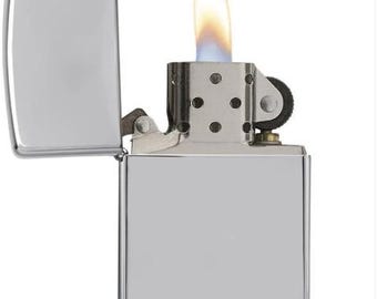 Personalized Chrome high polish Zippo Lighter, Custom Engraved Lighter Gift, Groomsmen Gift, Wedding Gift for Him,  Groomsmen Gift, Zippo