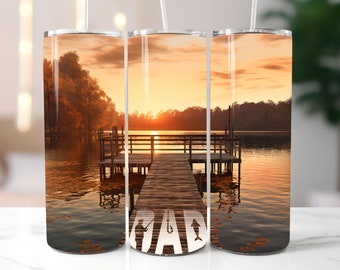 3D Dad 20 oz Skinny Tumbler Sublimation Design, Straight And Tapered Tumbler Wrap, Instant Download PNG