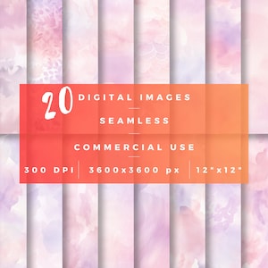 Pastel Background, Pastel Wallpaper, Repeating Pattern Digital Paper, Watercolor Pastel Scrapbook Paper, Commercial Use Pastel Backgrounds