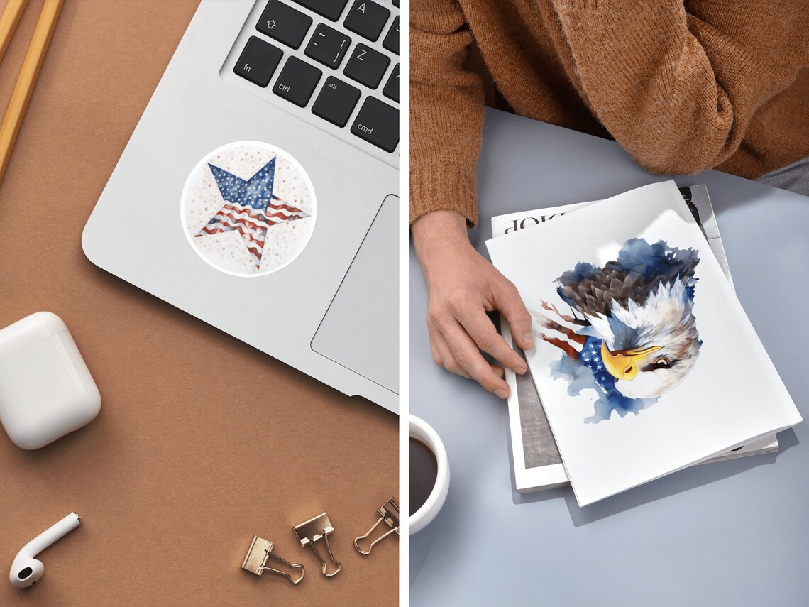 Watercolor Memorial Day Clipart Bundle, Patriotic Clipart, Memorial Day ...