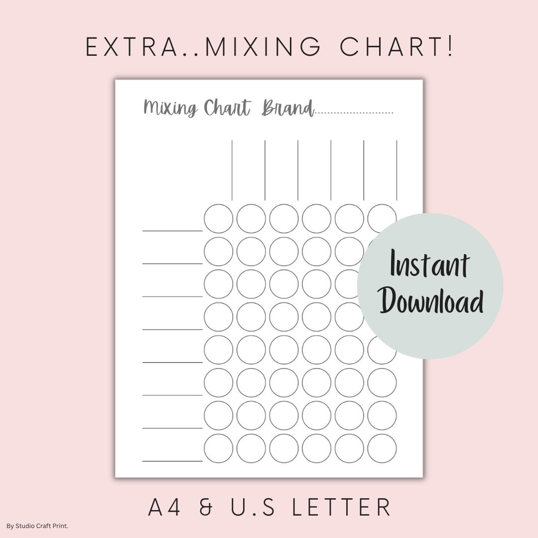 Coloring Paint Swatches Printable Chart, Marker Swatch PDF Page ...