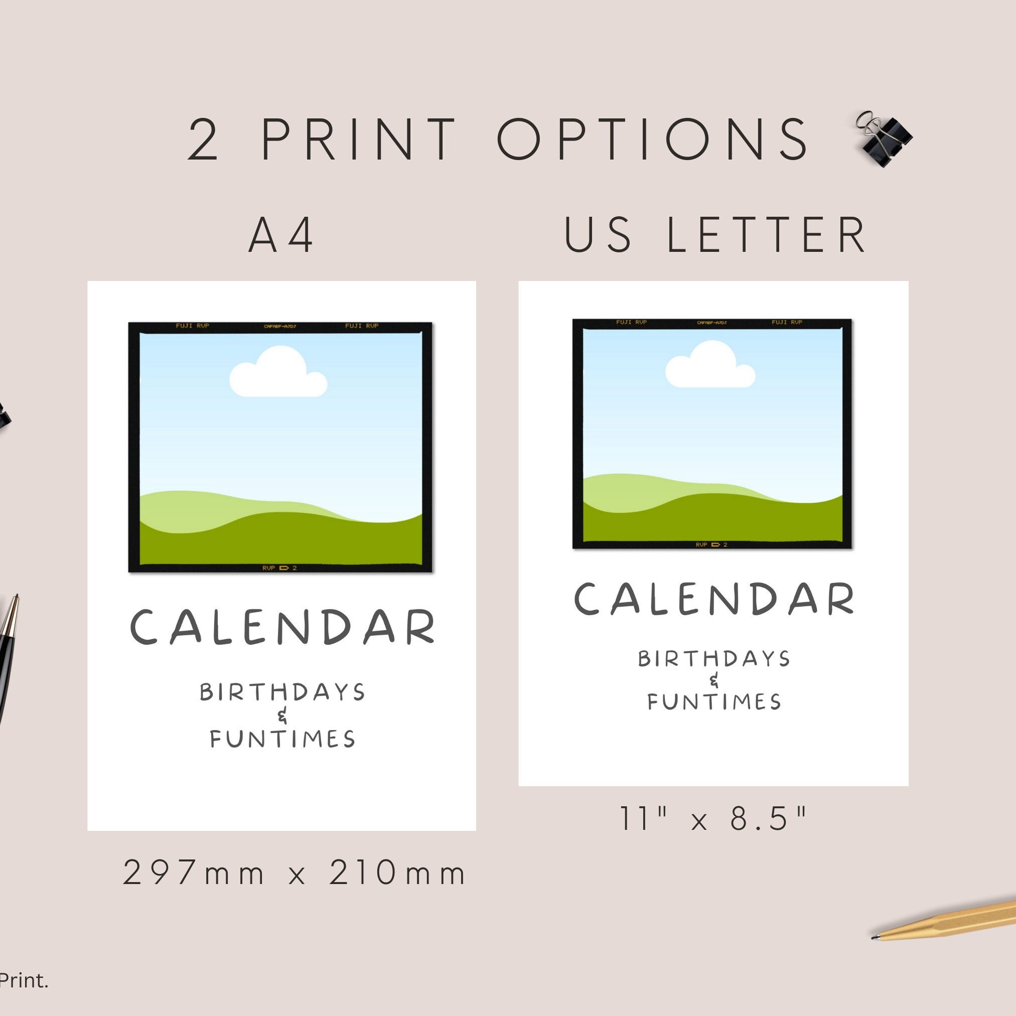 Personalized Birthday Month Calendar Template, Custom Family Photo Album,  Customized Last Minute Gift, Edit in Canva, Perpetual Printable - Etsy
