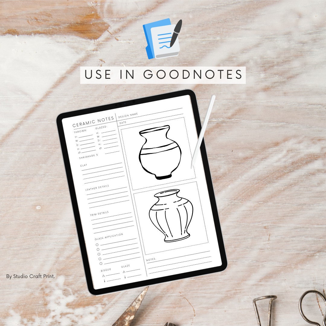 Pottery Journal, Pottery Planner Template, Ceramic Notes, Pottery Log Printable PDF, Clay ...