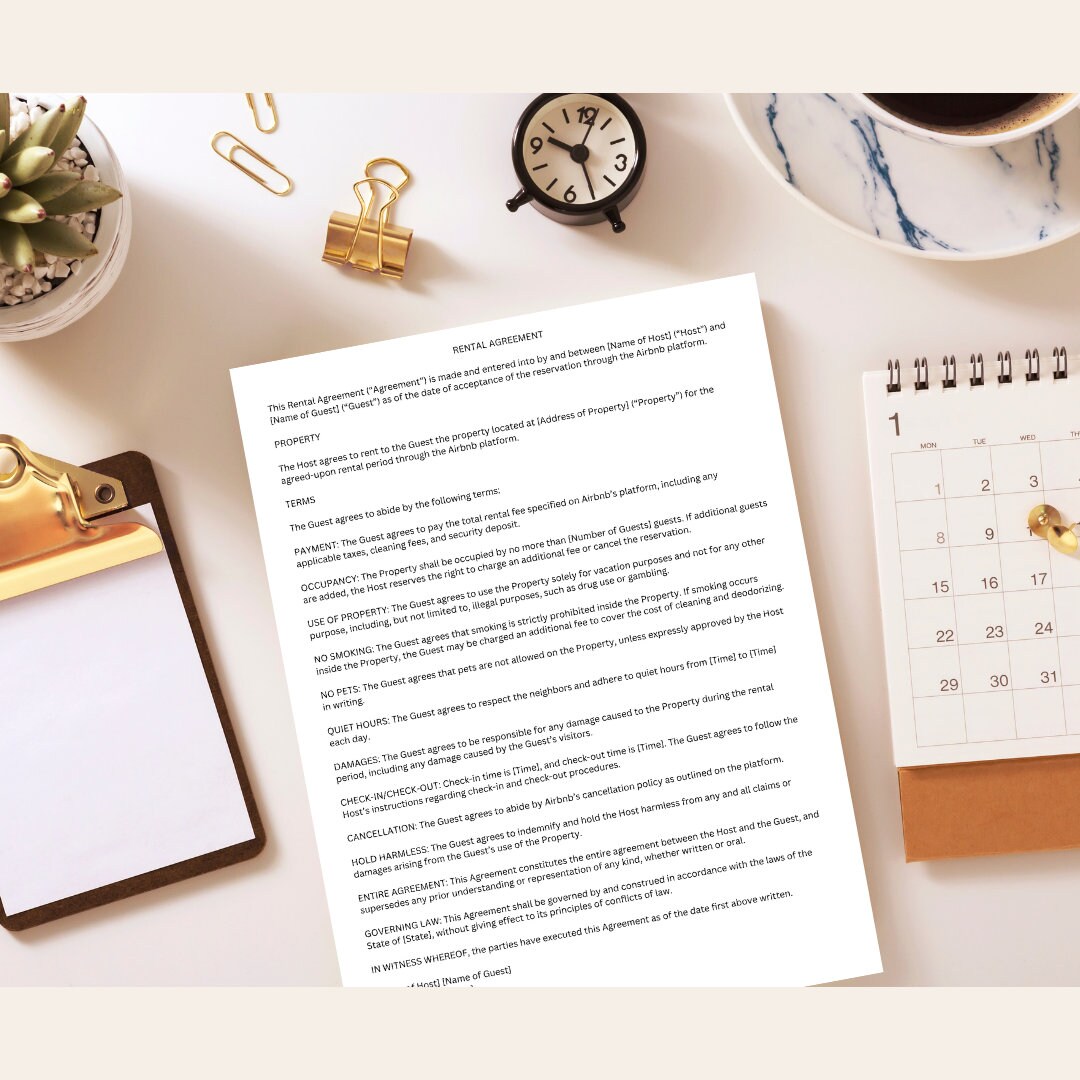 Airbnb Rental Agreement Template Letter A4 Sizes Shopclickcreative Etsy Airbnb Rental Agreement Template Letter A4 Sizes Shopclickcreative Etsy