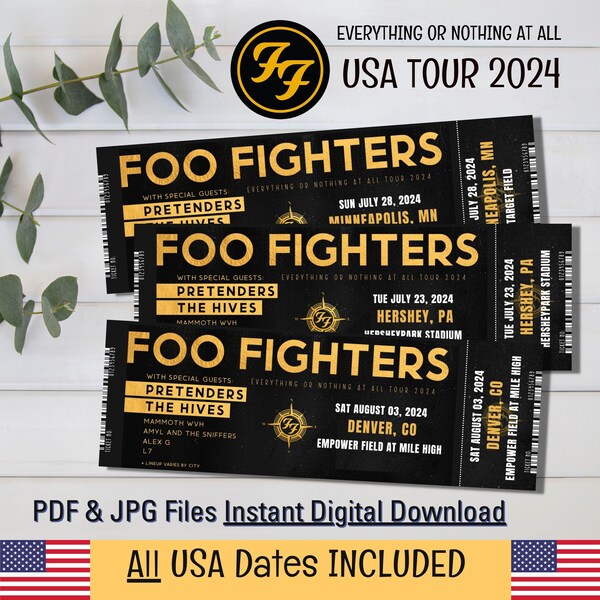 Foo Fighters Etsy
