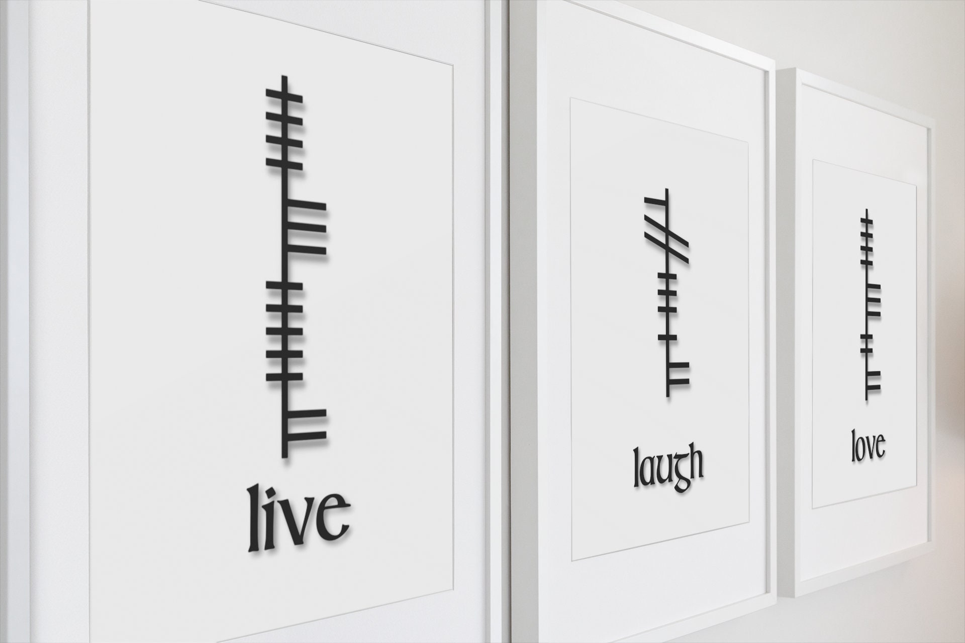 Minimalist Irish Ogham Wall Décor Prints Live Laugh Love Etsy Ireland