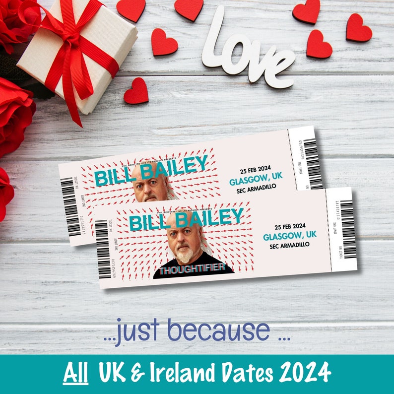 Bill Bailey Thoughtifier Tour 2024 UK and Ireland Presentation Etsy UK