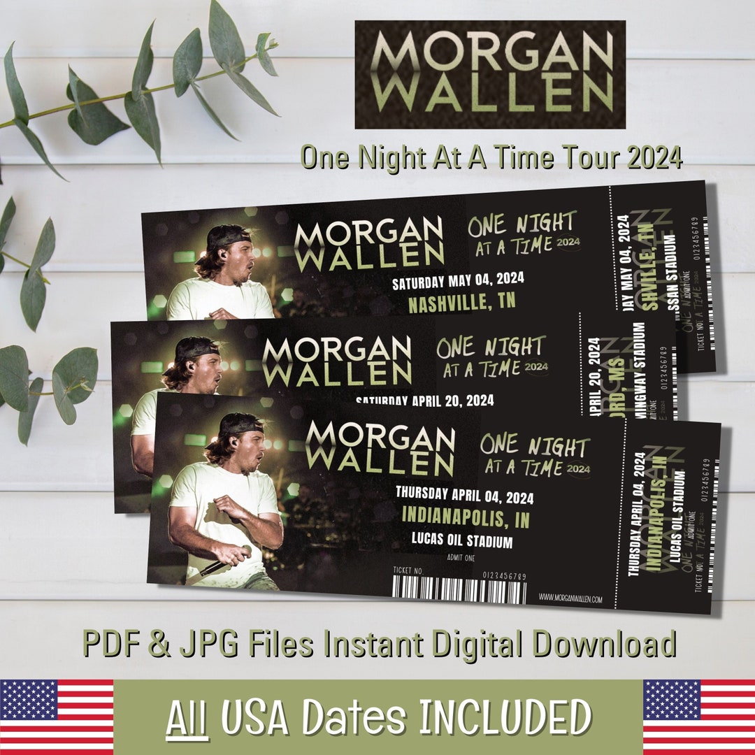 Wallen Presentation Gift Ticket, One Night at A Time Tour 2024