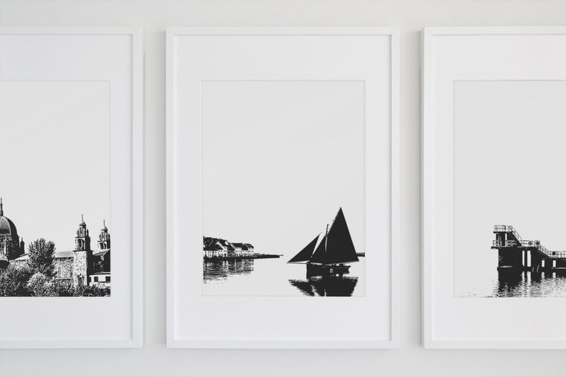 Irish Wall Art Prints. Galway Landmarks Minimalist Wall Art Etsy Ireland