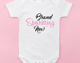 Brand Sparkling New Baby Onesie | Newborn Coming Home Outfit | Baby Shower Gift