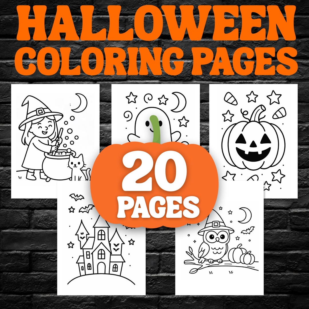 Halloween Coloring Pages for Kids: 20 Printable Halloween Activities ...