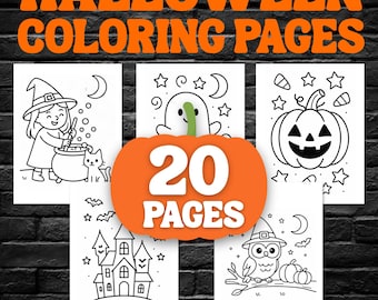Halloween Coloring Pages for Kids: 20 Printable Halloween Activities (PDF Download)
