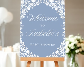 Editable Cielito Lindo Boy Baby Shower Welcome Sign, Mexican Baby Shower, Papel Picado, Mexican Talavera, BS100