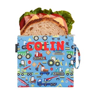Personalized Sandwich Bag, Personalized Snack Bag, Snack Bag, Sandwich Bag, Reusable Sandwich Bag, Reusable Snack Bag, Personalized Wet Bag