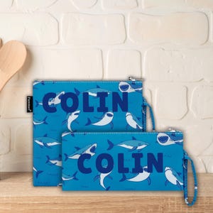 Personalized Snack Bag Bundle, Custom Snack & Sandwich Bag Set of 2, Personalized Reusable Lunch Bags, Snack and Sandwich Bag Bundle