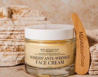 Rosehip Anti-Wrinkle Face Cream | Light Texture | Rich in Vitamins A & C