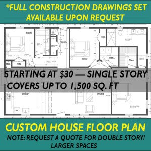 Custom House Floor Plan Design, Architectural floor plan drawings, Home plans blueprints, home design services, custom farmhouse plans