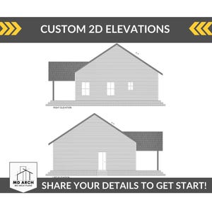 Modern farmhouse style custom house floor plan, architectural blueprint showing layout design, perfect for home plans and residential building design.