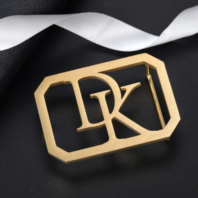 mens initial belt buckle