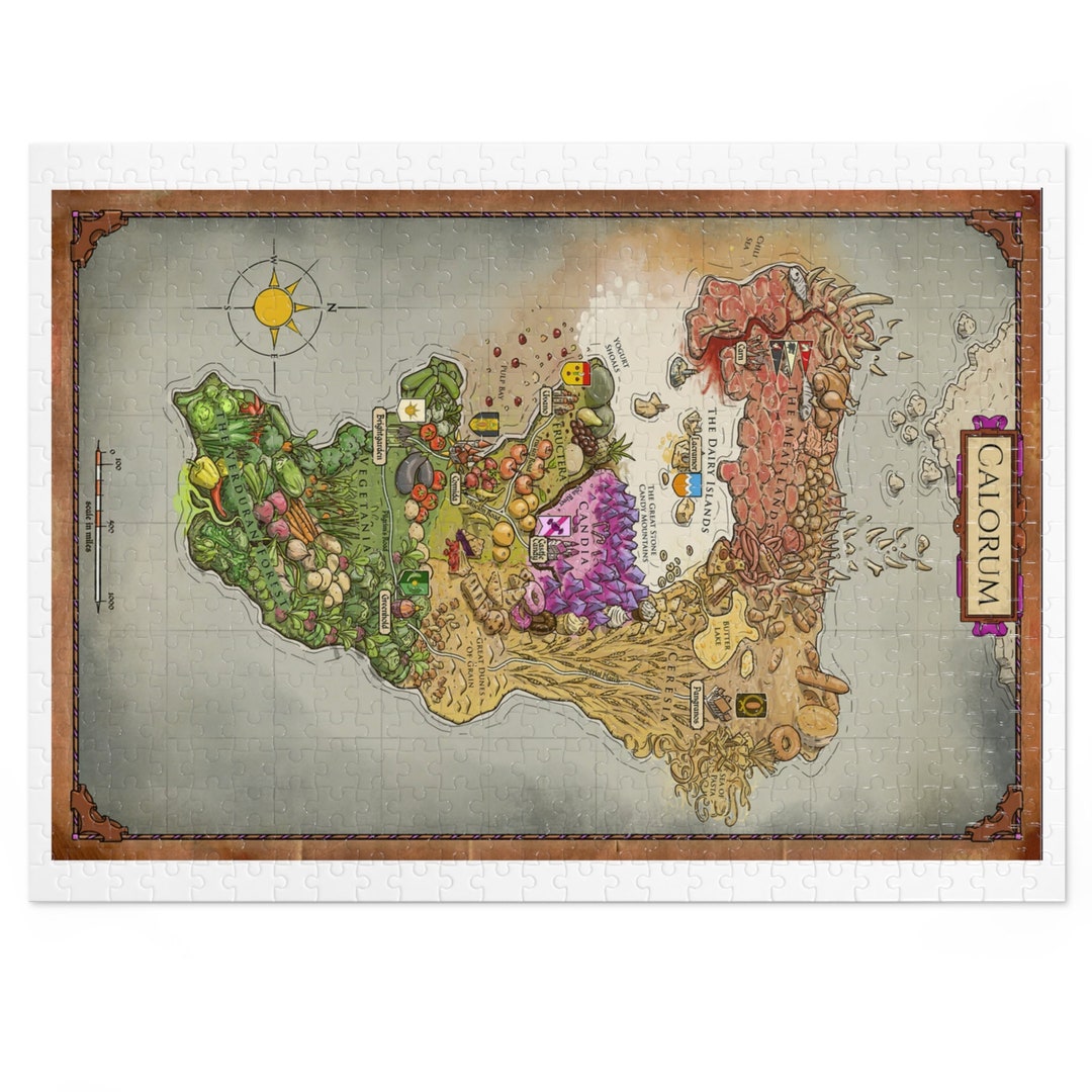 Calorum Map Dimension 20 Crown of Candy Jigsaw Puzzle 30 Etsy