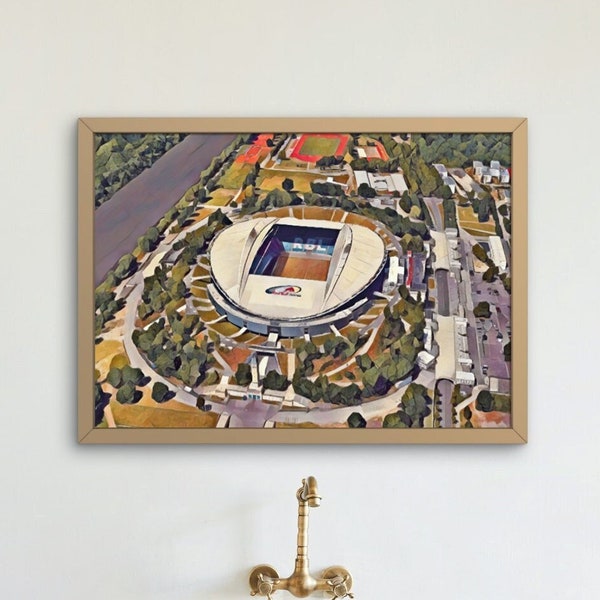 Leipzig Painting, Football Stadium, Football Painting, Leipzig Stadium, Football Art, Soccer Gift, Leipzig Arena, Football Fan Gift