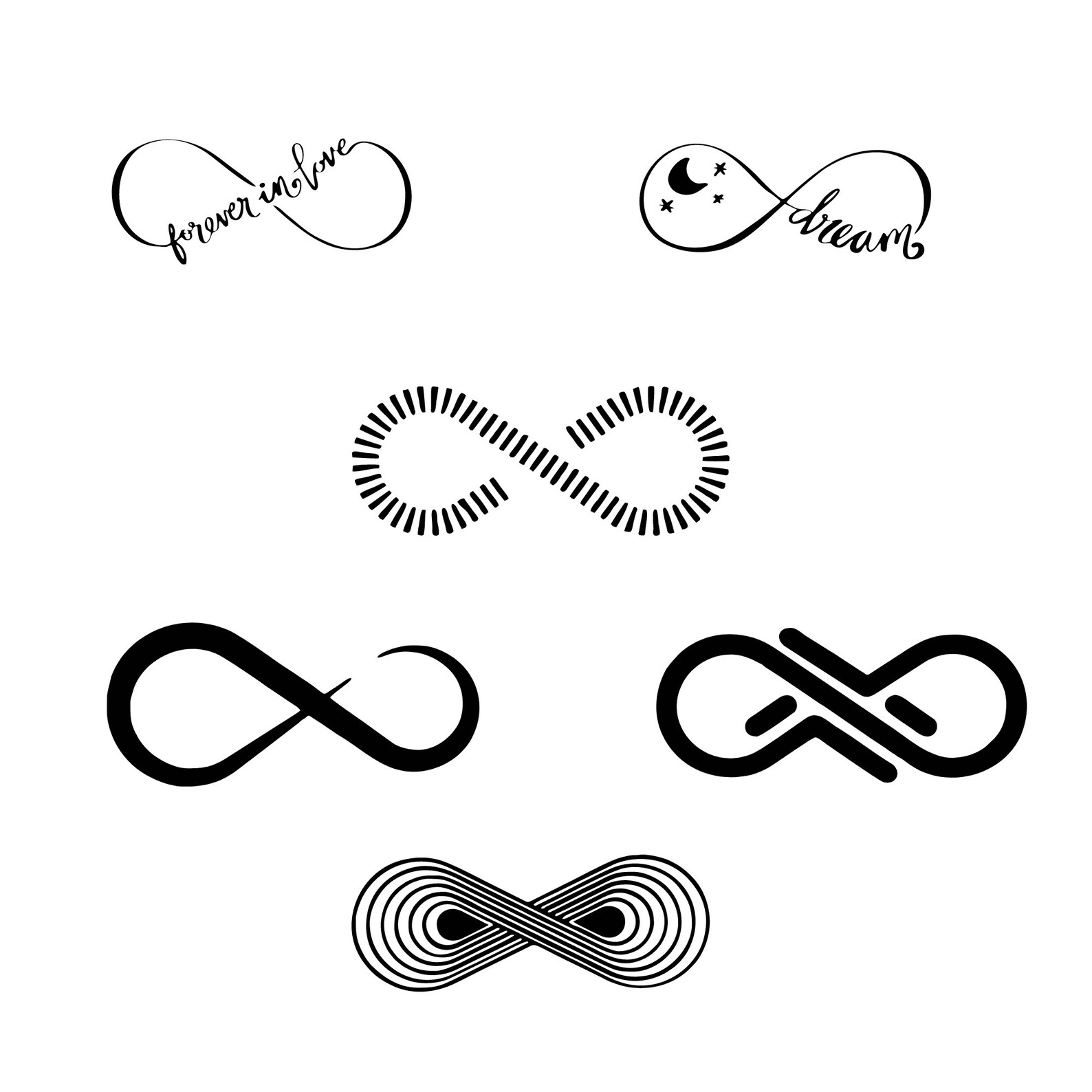 Infinity Svg Bundle, Infinity Sign Clipart for Cricut, Infinity Love ...