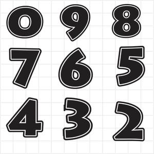 Jersey Number svg Bundle, Sport Numbers Clipart, Numbers Vector, Jersey numbers Decal, Numbers Cut Files, Numbers Silhouette.