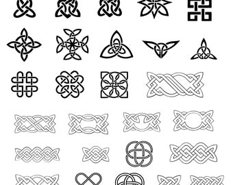 Pacchetto SVG con nodo celtico, clipart con nodo celtico per Cricut, silhouette di nodi, vettore con nodo celtico, decalcomania con nodo celtico, file di taglio con nodo celtico.