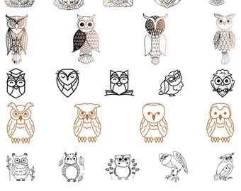 Uil Svg-bundel, uil hoofd clipart voor Cricut, uil silhouet, uil Vector, uil sticker, uil gesneden bestanden.