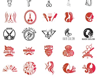 Pakiet SVG dla fryzjerów, Clipart ze sprzętem fryzjerskim dla Cricut, Sylwetka fryzjera, Wektor fryzjera, Pliki do cięcia fryzjerów.