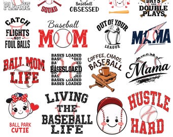 Baseball mom svg bundle, Baseball mama svg, Baseball shirt svg, Sports mom svg, Baseball mom life png, Baseball season svg, PNG