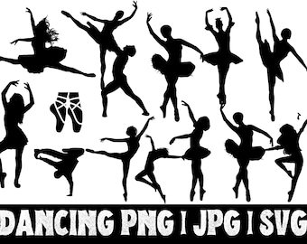 Dance Svg Png Jpg, Dance Silhouette, Dance Svg Bundle, Dance Cut File, Dancers Svg, Dance Clipart, Dancer Silhouettes svg, Instant Download