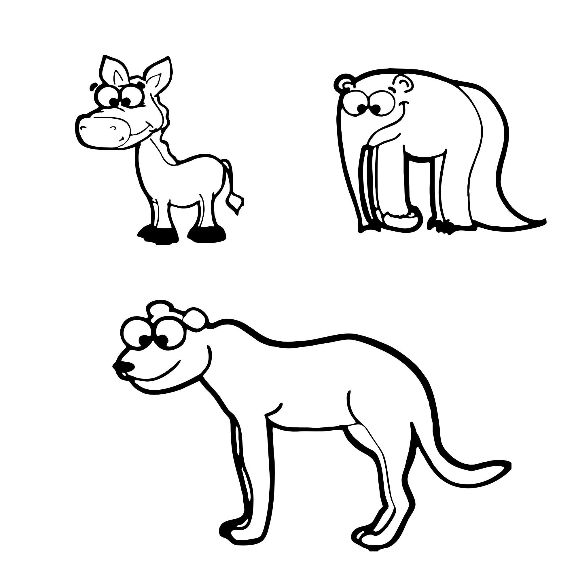 Safari Animals Svg Bundle, Animals Clipart, Animal Doodle Vector ...
