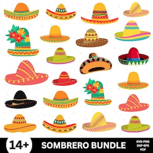 Sombrero SVG Bundle, Sombrero Clipart, Sombrero DXF, Sombrero Vector, Sombrero png, Sombrero cut files, Cinco De Mayo SVG, Cricut Files