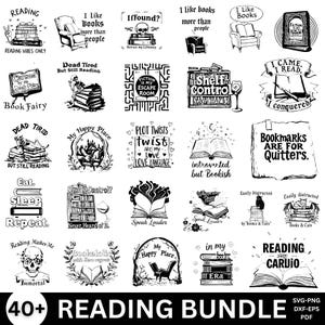 Reading Bundle designs SVG, Floral books svg, Book lover svg bundle, Books bundle svg, Pile of books bundle svg, Digital Download, PNG