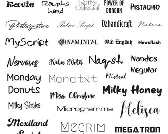 Handgeschriebenes Schriftpaket - Perfekt für Cricut, Procreate, Hochzeit, einzigartige Kalligraphie, kursive Schriftarten, SVG-Schrift, handgefertigte Schrift, elegante Schriftarten.