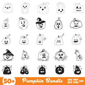 Pumpkin Svg Bundle, Pumpkin Clipart For Cricut, pumpkin Vector,  Pumpkin Decal, Pumpkin Silhouette, Pumpkin Cut Files.
