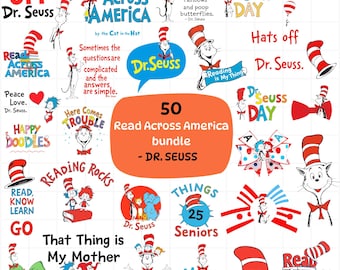 Read Across America Svg Bundle, Read Across America Png, School Teacher Png, Vintage Read Across America Png, School Png, Digital File