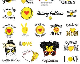 Softball Mom svg Bundle, Softball Life svg, Softball Mom Sublimation png, Softball Cut File, Softball Mom Life svg, Softball Mama Cut File