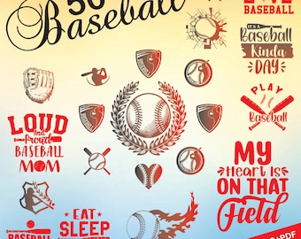 Baseball Svg Bundle, Baseball Clipart For Cricut, Baseball Quotes Vector, Baseball Silhouette, Baseball Decal, Baseball Cut Files.