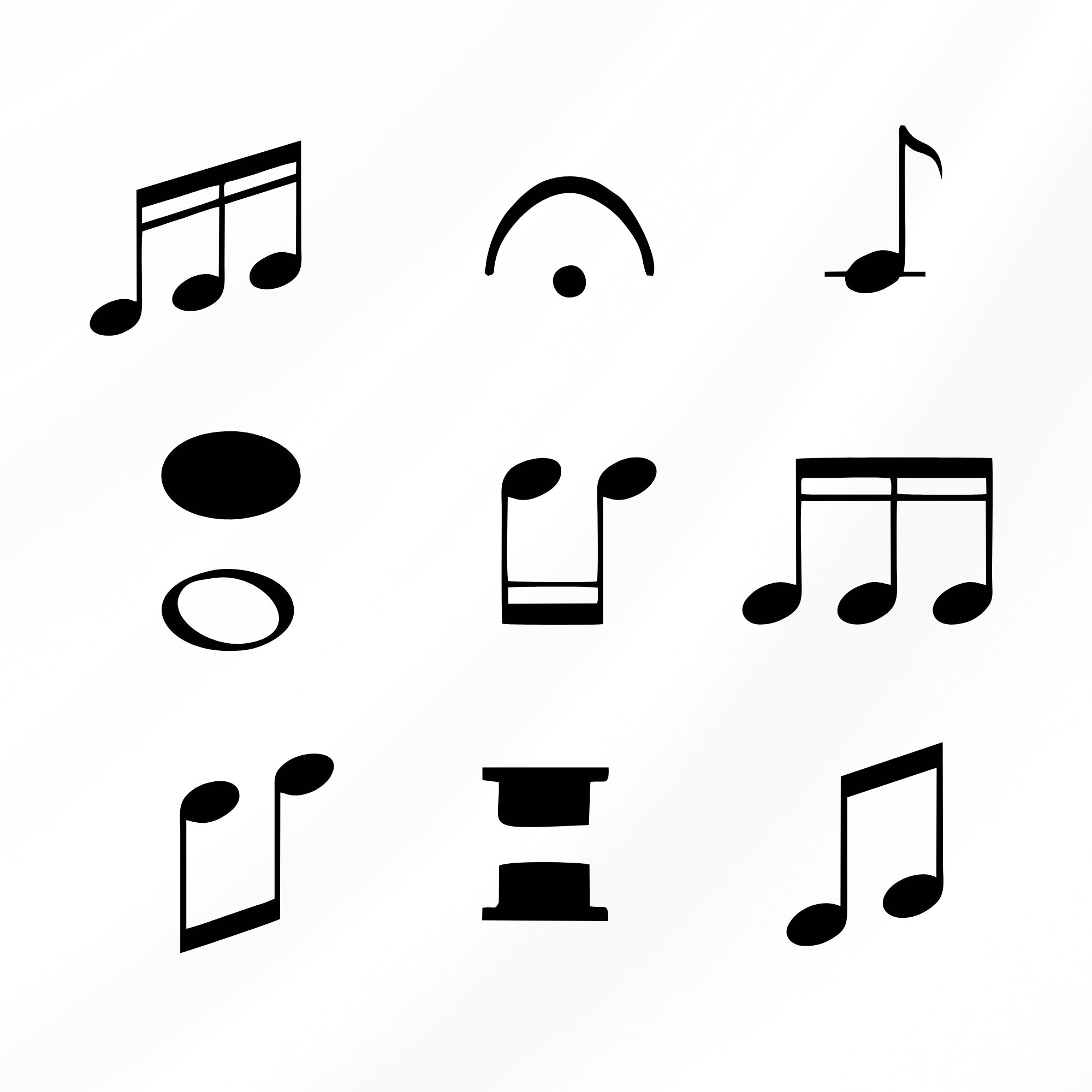 Music Notes Svg Bundle, Music Notes Clipart for Cricut, Music Note ...