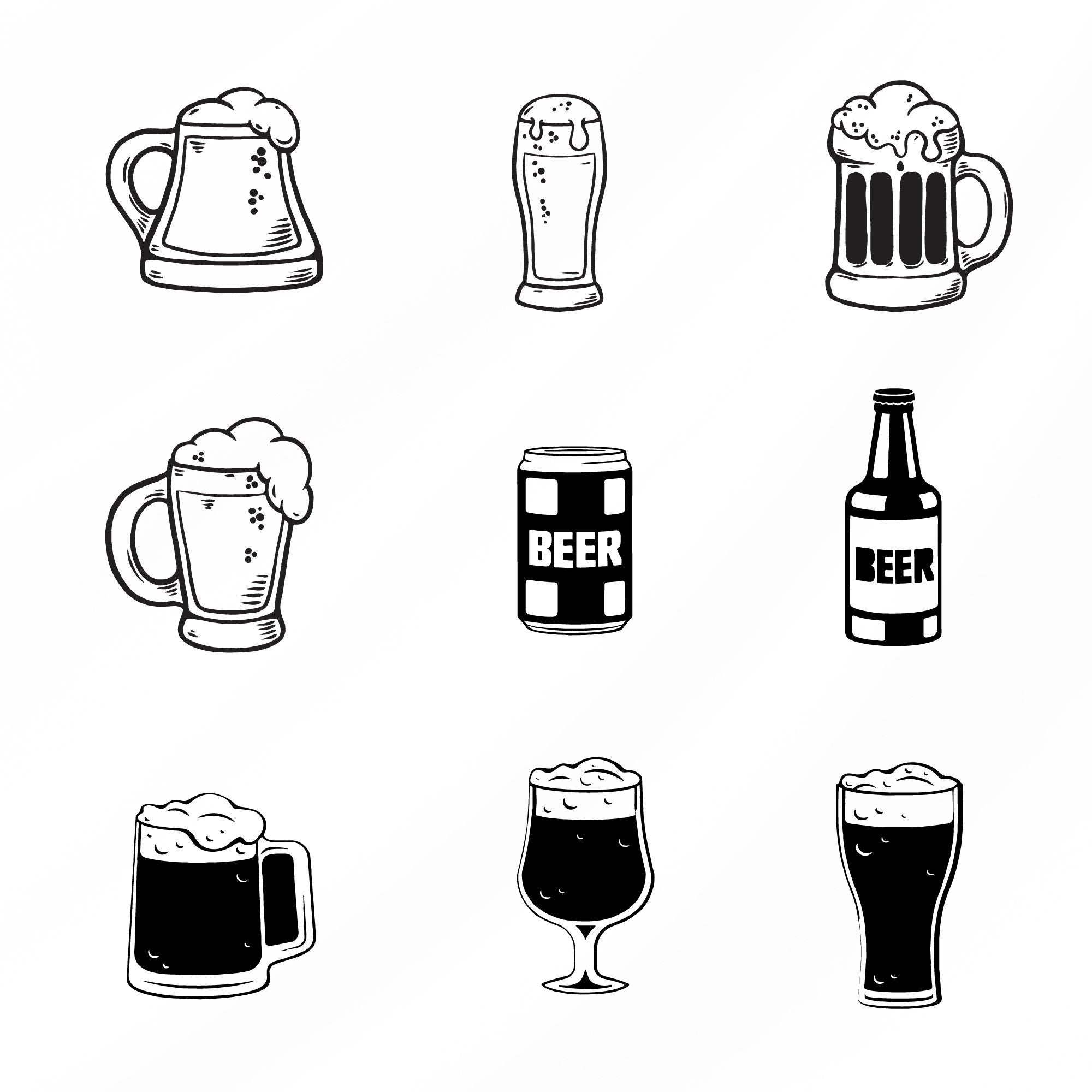 Beer Svg Bundle, Beer Clipart for Cricut, Beer Quotes Silhouette, Beer ...