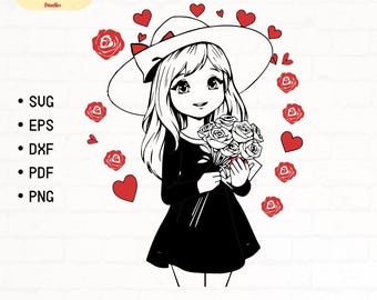Happy Valentine Day SVG, Princess Valentine SVG PNG, Valentine t-shirt Kids cartoon png, svg cut file, Instant Digital Download